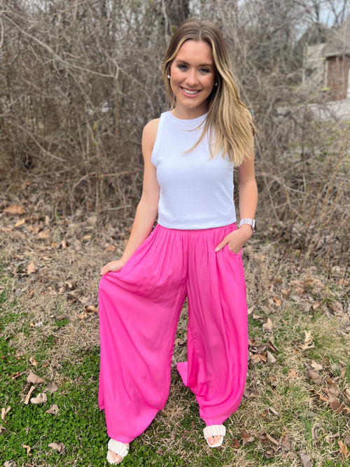 Hot Pink Go To Loose Pants