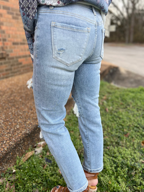 Lt Touch Of Glam Sequin Patch Jeans