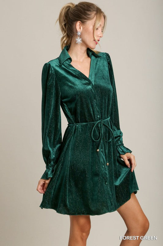 Green Holiday Giving Shimmer Dress Sassy Daisy Green Holiday Giving Shimmer Dress Sassy Daisy