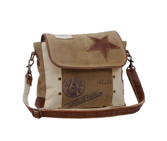 Star Crossbody Canvas Bag