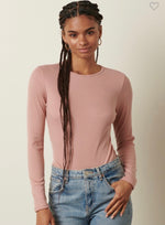 Pink Carried Away Ribbed Bodysuit