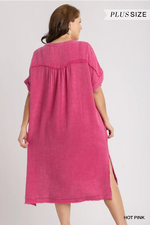 Hot Pink Summer Days Midi Dress
