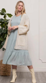 Lt Khaki Spring Nights Knit Cardigan