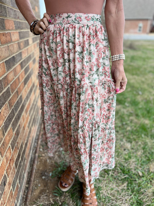 Rose Call Me Maybe Floral Skirt