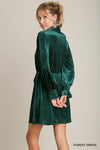 Green Holiday Giving Shimmer Dress