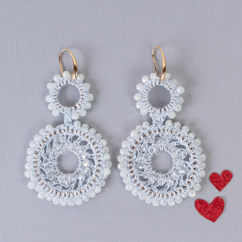 White Statement Earring