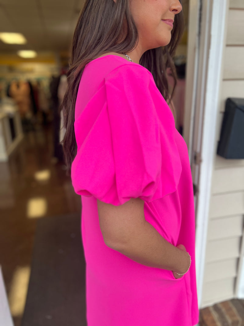 H Pink Sweet Surprise Puff Dress