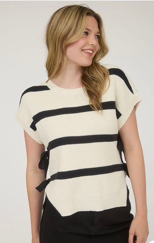 Cream Crisp Air Stripe Sweater