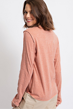 Cinnamon Never Too Late Colorblock Top