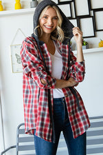 Red Bonfire Weather Top With Hood