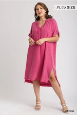 Hot Pink Summer Days Midi Dress