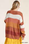 Rust Autumn Break Colorblock Sweater
