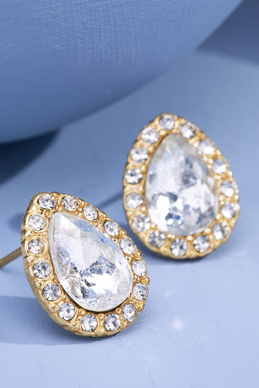 Clear Studs Earrings