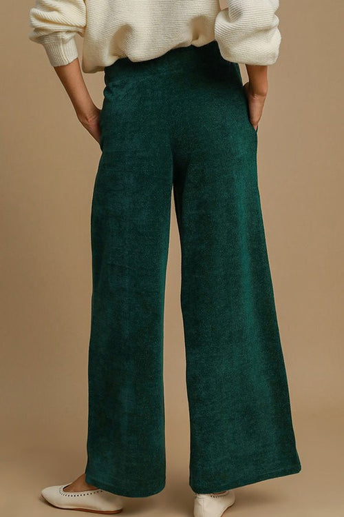 Green Sunday Chill Chenille Pants