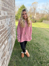 Mauve Find Love Chenille Top