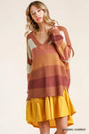 Rust Autumn Break Colorblock Sweater