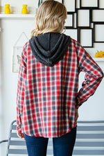 Red Bonfire Weather Top With Hood