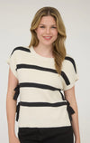 Cream Crisp Air Stripe Sweater