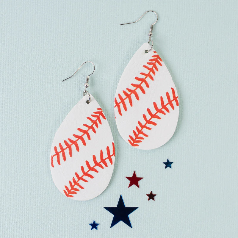 Baseball Leather Earrings