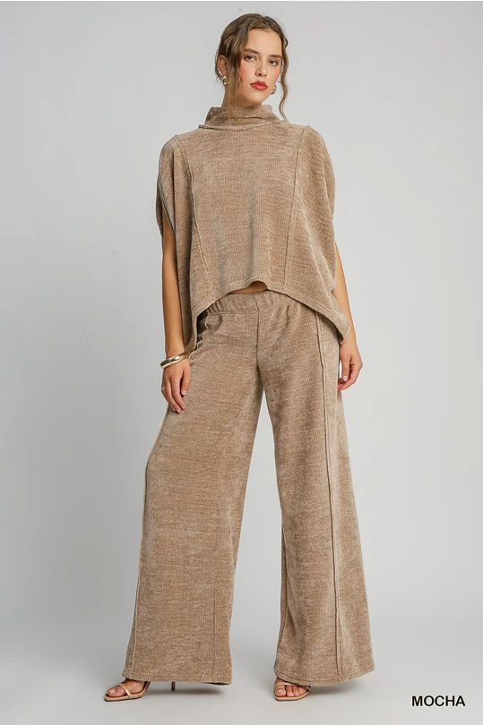 Mocha Sunday Chill Chenille Pants