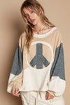 Almond Have Peace Knit Top