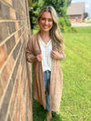 Sand Caramel Latte Button Cardigan