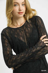 Black Sheer Lace Top