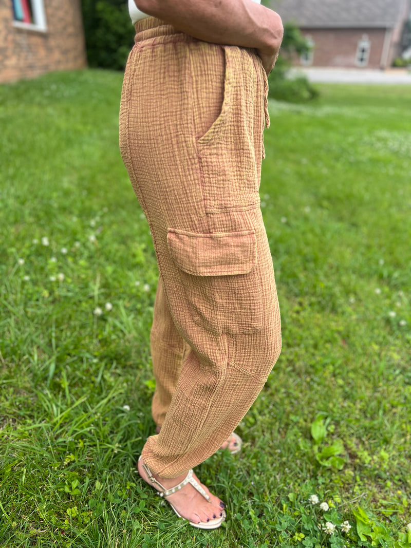 Sand Overcast Skies Loose Joggers