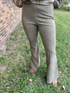 Olive Cabin Cozy Flare Pants