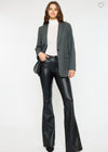 Black Style My Way Leather Flares