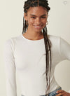 Ivory Carried Away Ribbed Bodysuit