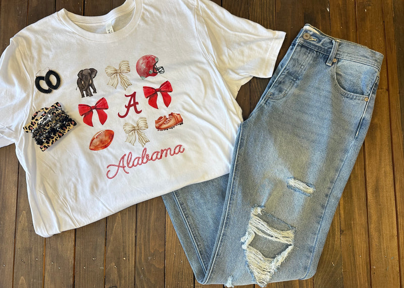 Alabama Bow Tee