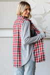 Grey Draw The Line Plaid Top