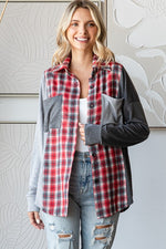 Grey Draw The Line Plaid Top