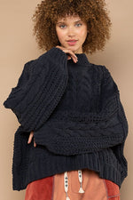 Charcoal Special Memory Cable Knit Sweater