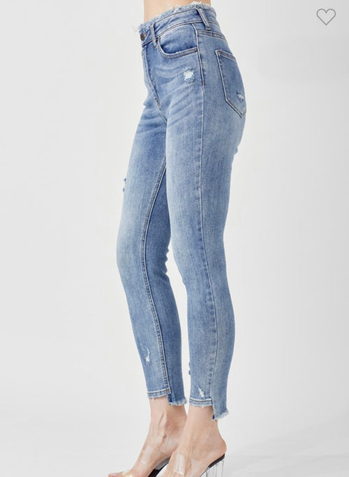 Light Know You Better Hi Rise Fray Denim