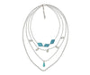 Silver Turquoise Layered Myra Necklace