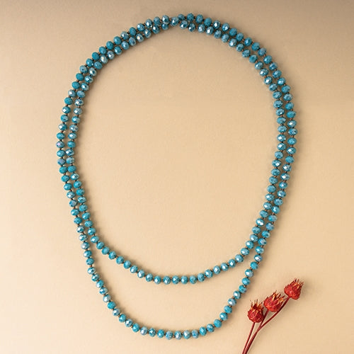 Blue Shimmer Beaded Necklace