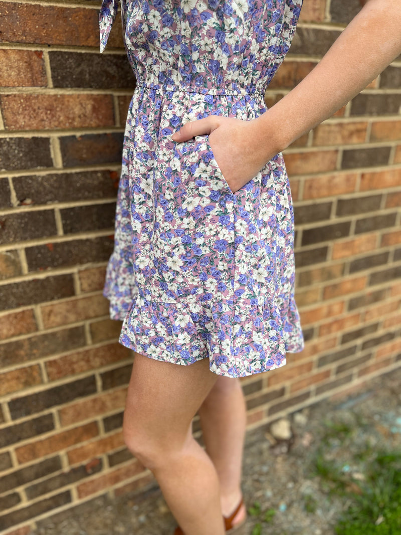 Lilac Just Say So Floral Romper