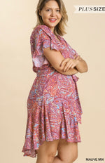 Mauve Give Your All Paisley Dress