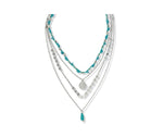 Silver Turquoise Myra Layered Necklace