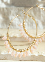 Peach Dangle Hoop Earring