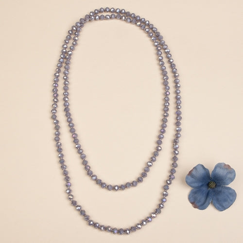 Grey Shimmer Beaded Necklace